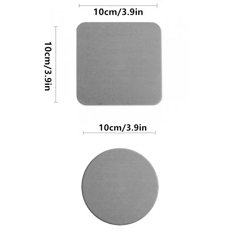 Diatomaceous Earth Mats Toiletries Coasters Simple Absorbent Non-slip Cup Home And Decoration Kitchen Solid Color Round Square