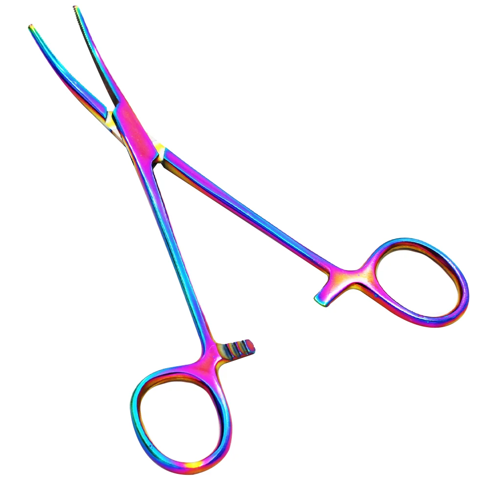 

18cm Pet Ear Hair Pluckers Straight Curved Tip Hemostatic Forceps Stainless Steel Pliers for Puppy Kitten Grooming Supplies Dog