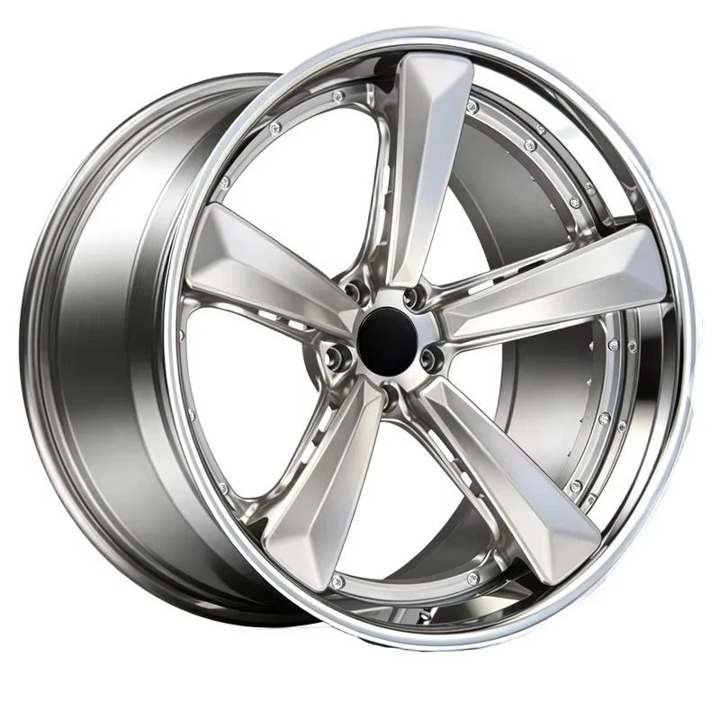 Custom Silver 5 Spoke Deep Lip Forged Alloy Wheels 20 22 24 26 Inch Car Rims for BMW Audi Mercedes Benz