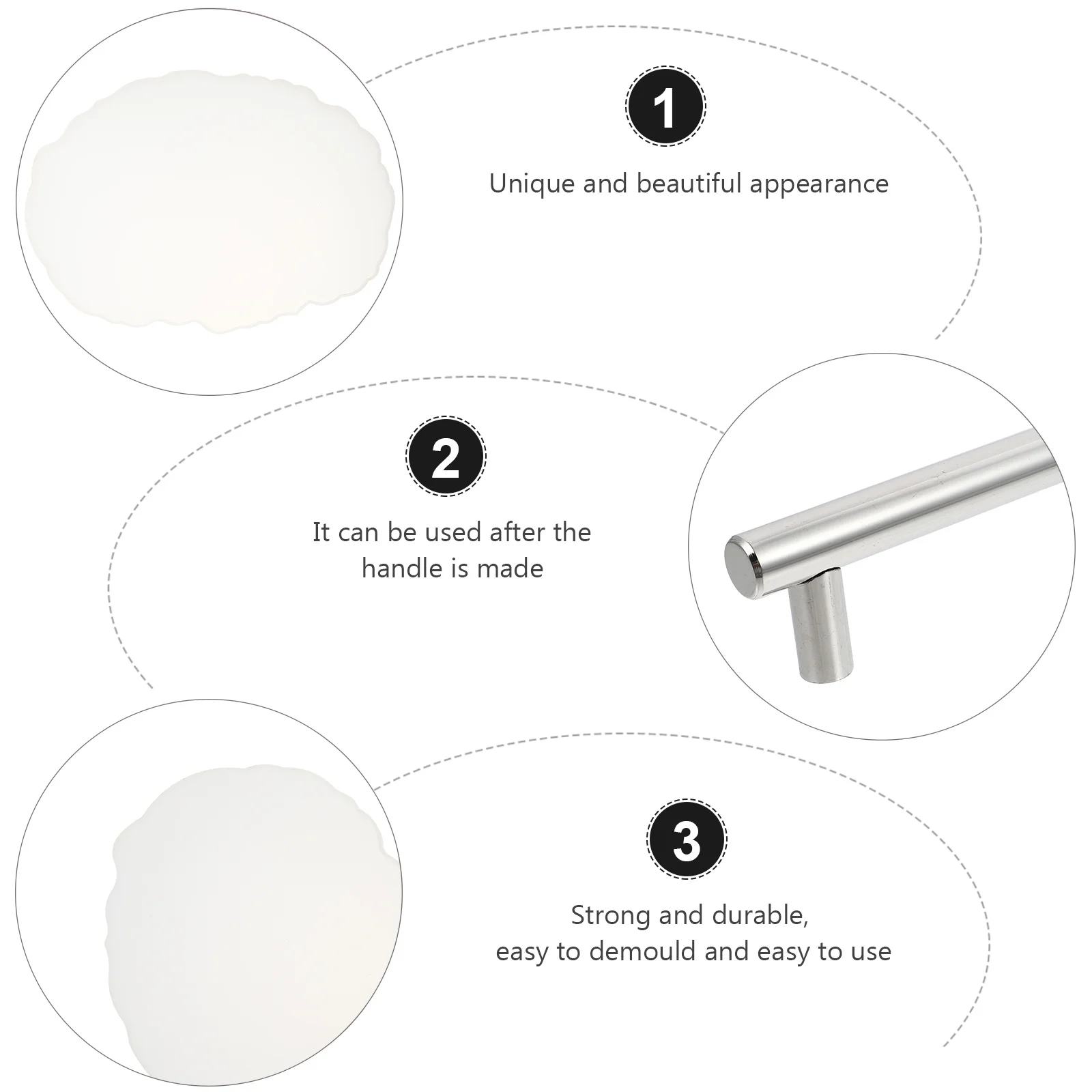 Fruit Tray Silicone Coaster Mold 2 Handles Epoxy Resin Crystal DIY Craft Mold Coaster Making Supplies DIY Supplies