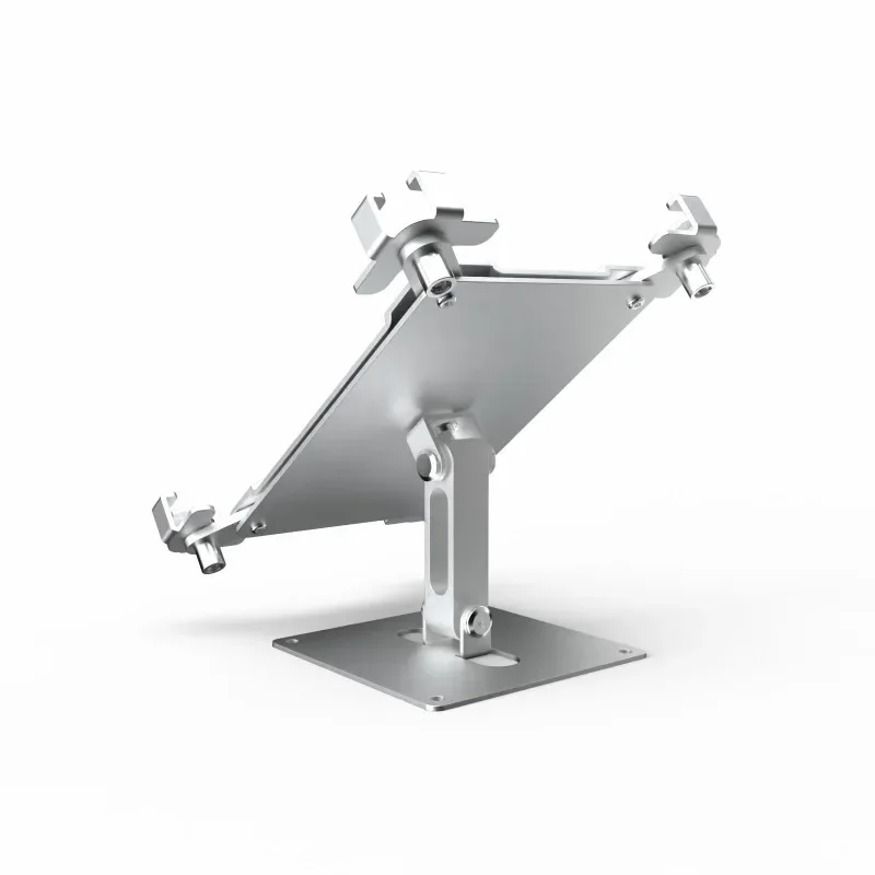 Wall Mounted Tablet Stand Adjustable Rotating Metal Desktop with Lock Anti-theft Multifunctional Folding Stand