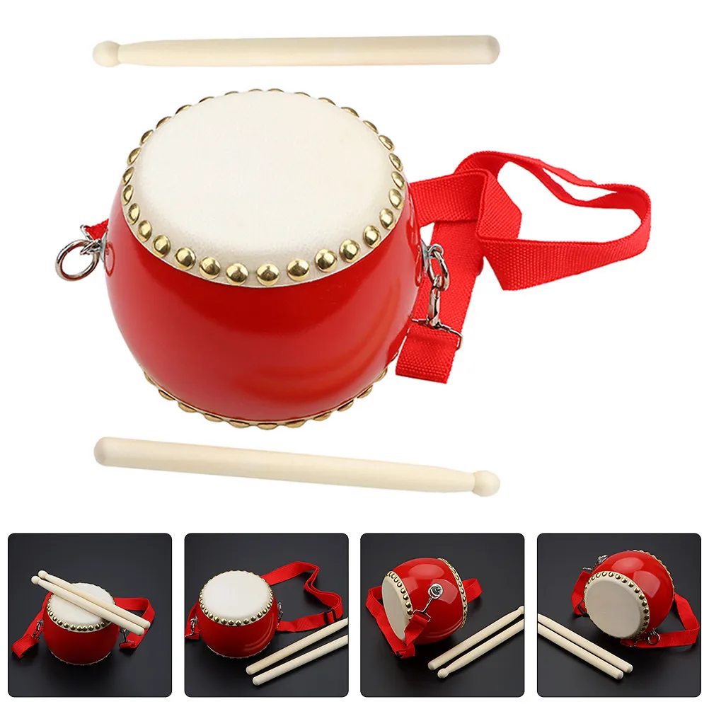 1Set Red Children Drum Kids Percussion Instrument Musical Education Tool for Rhythm Sensory Development Early Learning