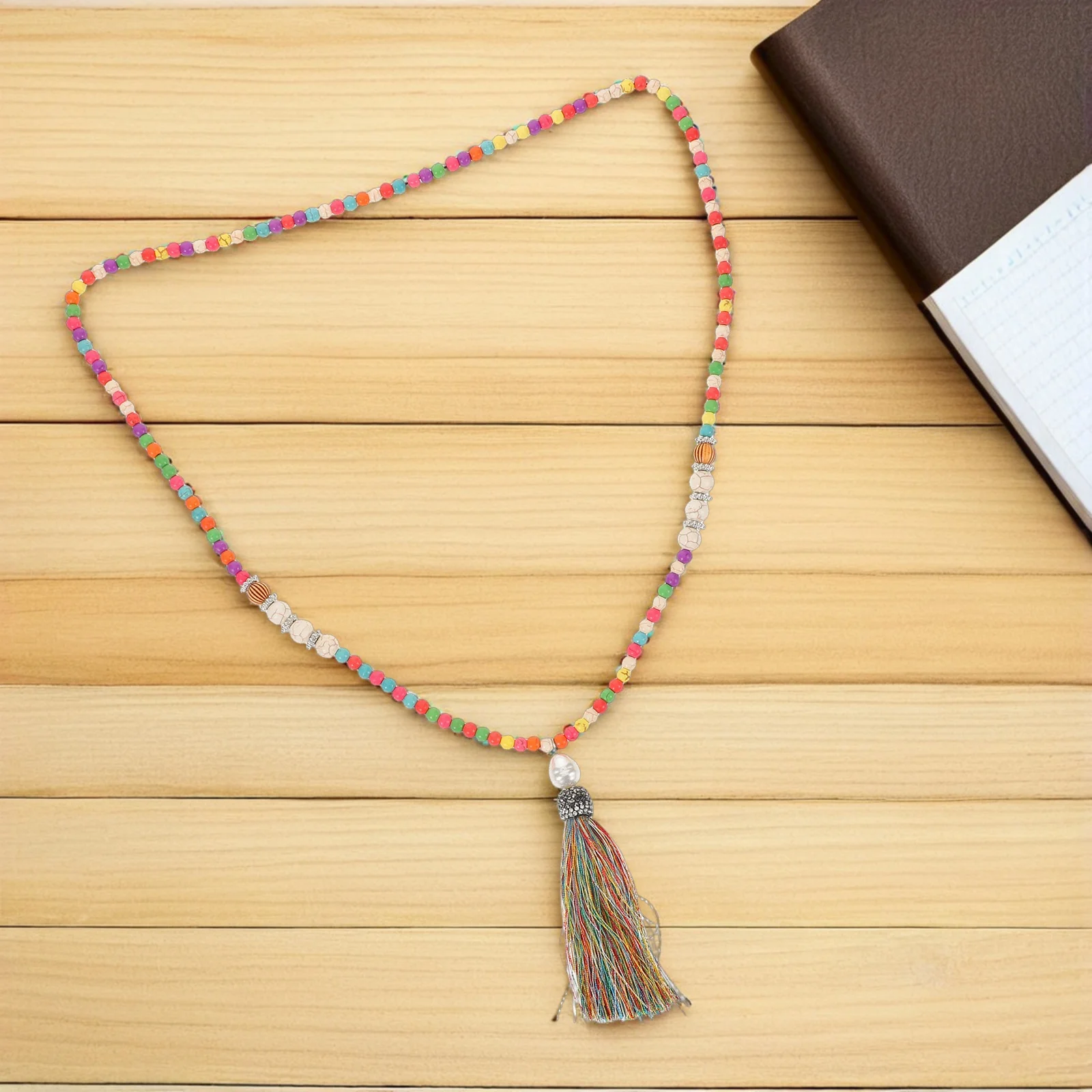 

Bohemian Necklace Jewelry for Women Beaded Necklaces Beach Accessories Boho Tassel Pendant Ethnic Miss