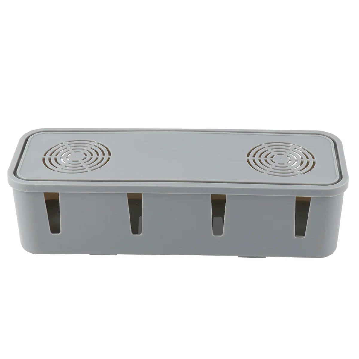 

Power Strip Storage Box Grey Cable Organizer For Home Office, Socket Safety Cover With Cord Management, Plug Storage Box