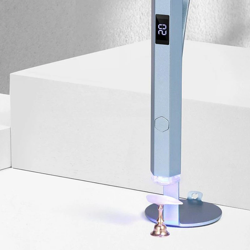 미니 휴대용 UV LED 네일 램프, 휴대용 충전식 젤 네일 건조기, 디스플레이가 있는 매니큐어 기계