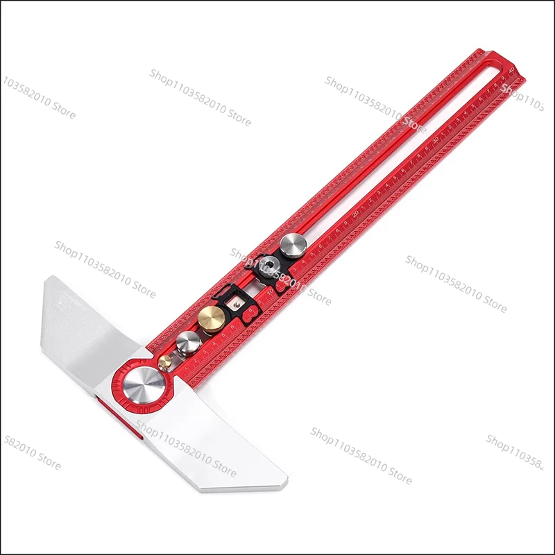MT-2465 Pro Carpentry Marking Ruler, 600mm/400mm T-Square Measuring Tool for Woodworking Precision Layout