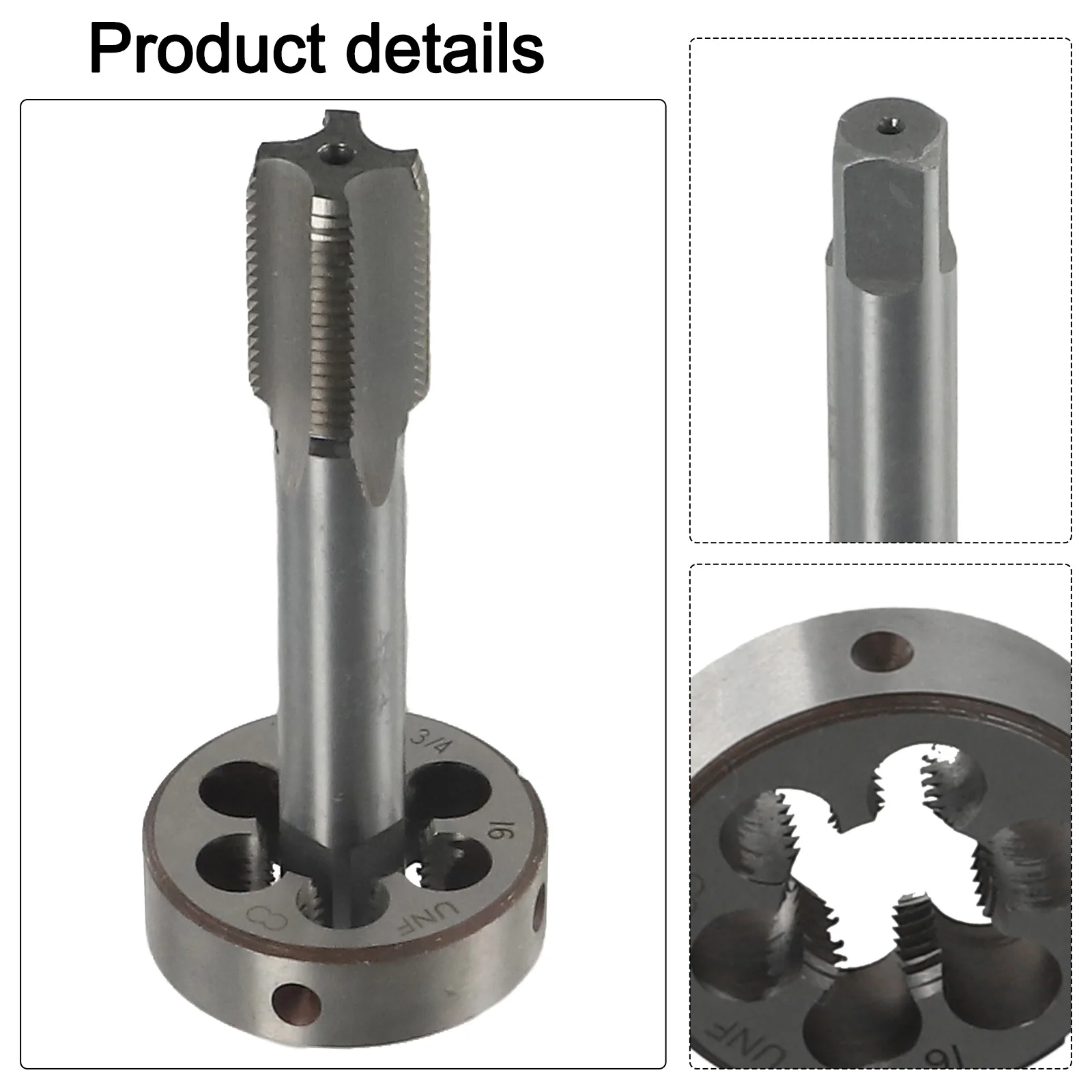 3/4 "-16 TPI مجموعة الصنبور والقالب HSS لليد اليمنى 3/4-16 UNF Tap 3/4-16 UNF يموت مخروطي ثقب المفتاح قوة قفل قوية