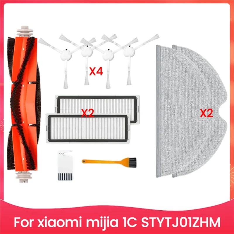 BBNV-Para Xiaomi Mijia 1C STYTJ01ZHM Lateral Principal Escova Mop Pano Filtro HEPA Robô Aspirador de pó Acessórios