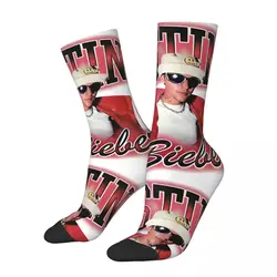 Vintage Abstract Expressions Popular Music Men's compression Socks Unisex Justin Bieber Harajuku Seamless Novelty Crew Sock