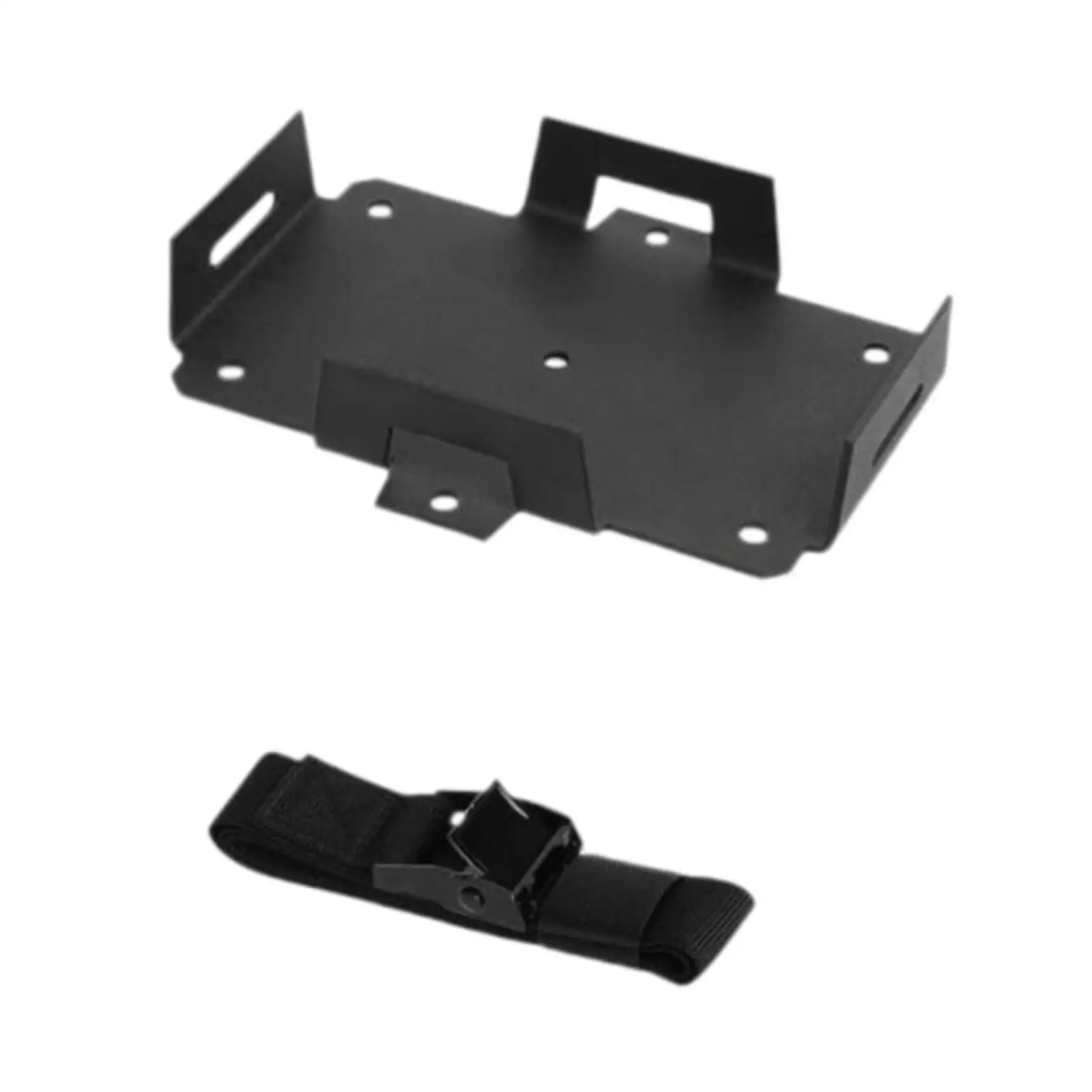 

12V 15AH to 6AH 6V 12AH to 7AH Battery Tray with Screw Holes Aluminum with Holding Down Strap for Motorcycle Compact Design