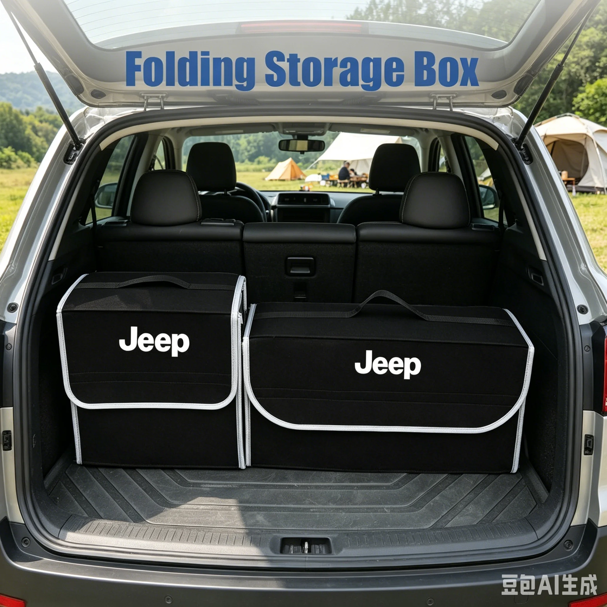 

Car Trunk Large Capacity Sundries Storage Box Organizer Tool For Jeep Grand Cherokee Wrangler JK Gladiator Compass Renegade