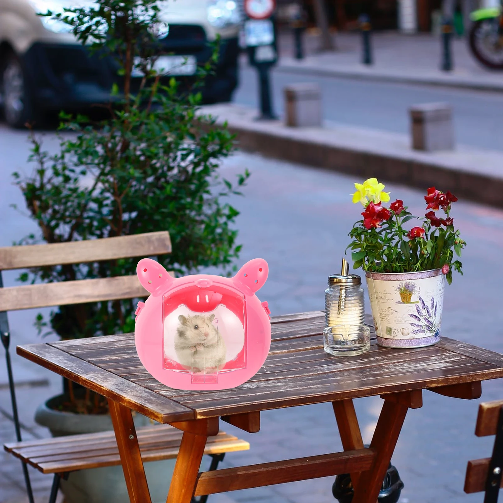

Hamster Carrier Cage Small Animal Travel Portable Pet Case Chinchilla Squirrel Hedgehog Cage Plastic Long Term Use Sightseeing
