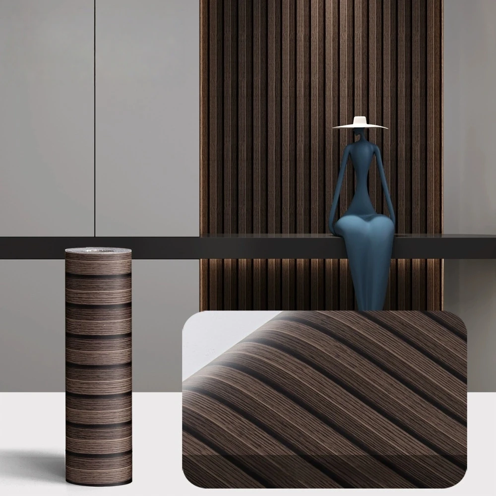

Imitation Wood Grain Grille Self-Adhesive Wallpaper for Living Room Kitchen Wall Ceiling Decor Peel and Stick Wall Stickers Roll