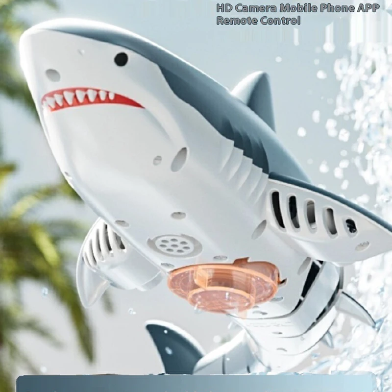 Electric Shark Remote Control Shark Toy Underwater Simulation Mechanical Fish Boy Gift With Camera Water Remote Control Boat