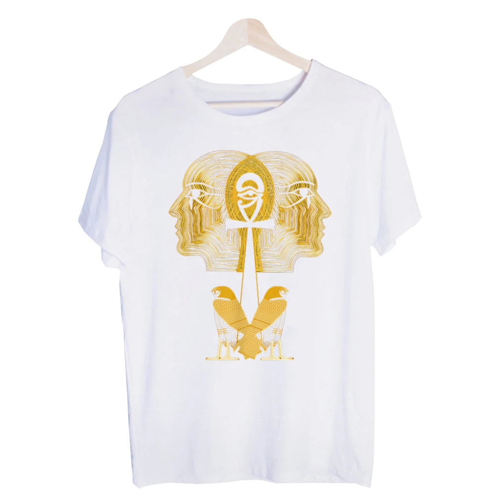 Men's Ancient Egyptian Inspired Graphic Tee, Short Sleeve Crew Neck T-Shirt for Casual Daily Wear and Summer Outfits