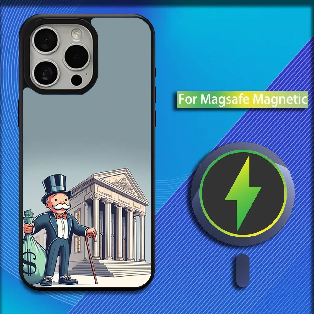 Dollar Alec M-Monopoly Man Phone Case For iPhone 16,15,14,13,12,11,Plus,Pro,Max,Mini Magsafe Magnetic Wireless Charging