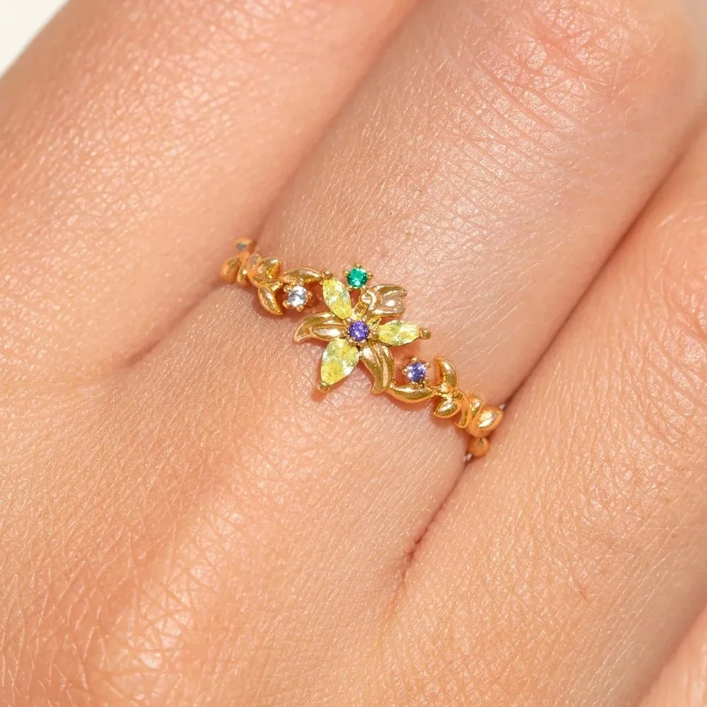 Neuer süßer, farbenfroher Zirkon-Prinzessinnenring für Damen und Mädchen, modischer Vintage-Herz-Zirkon-Tierring, verstellbarer Schmuckring, Geschenk. – Detail 5