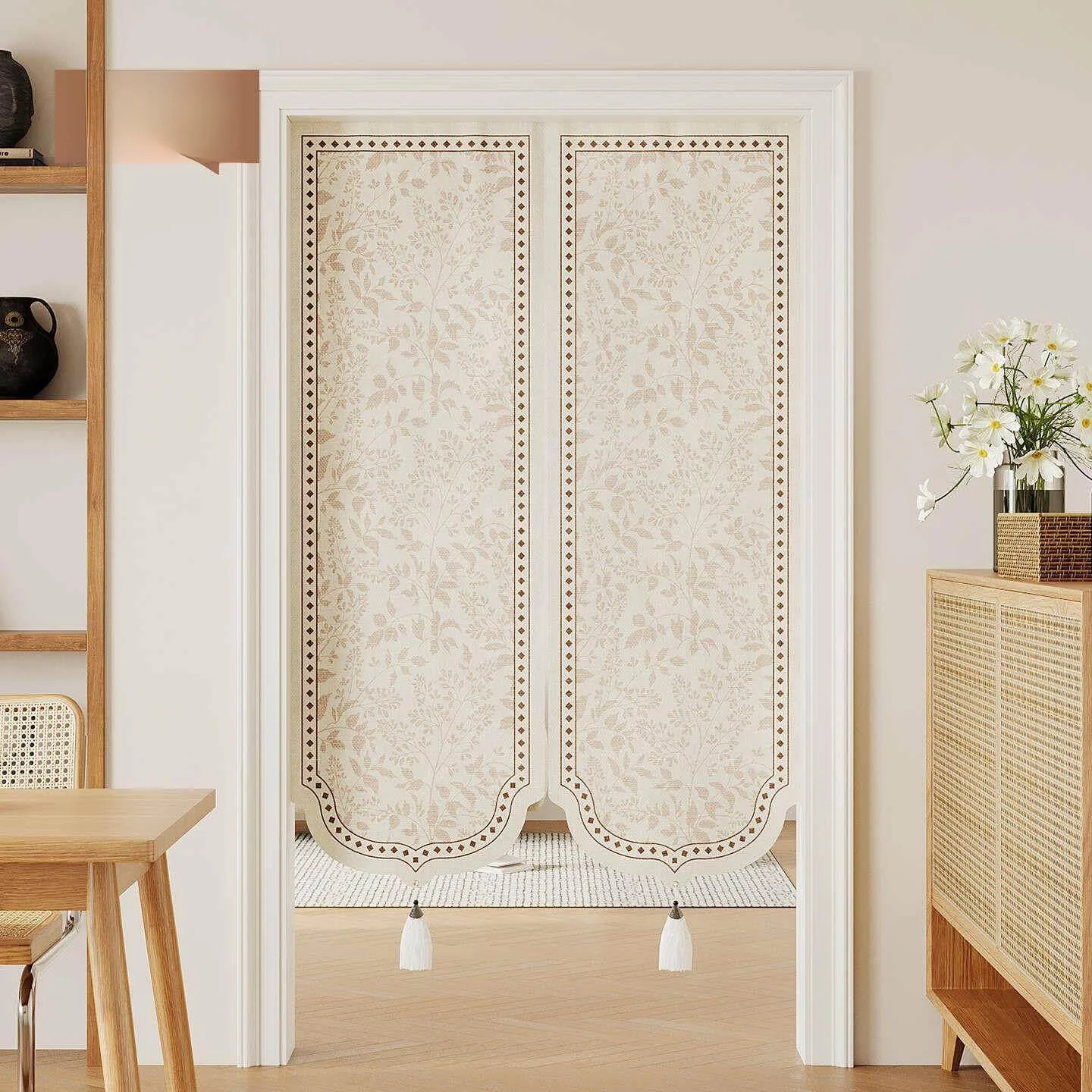 

Privacy Curtain Whole Cotton Linen Bathroom Bedroom Home Use Blind No Punching Required Decorative Chinese Style Door Curtain