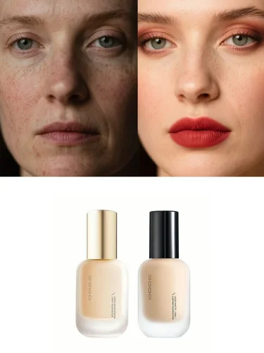 Imagen 1 del producto UODO base líquida corrector crema BB de larga duración impermeable brillo duradero cuidado de la piel seca a grasa 30ml