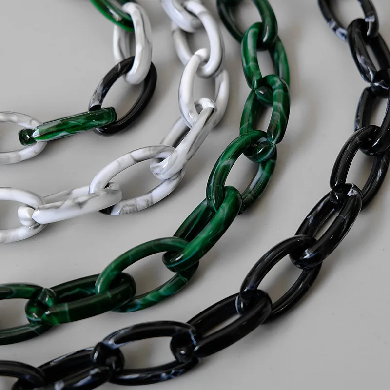 Nowa moda damska torebka akcesoria łańcuszki odpinany zamiennik biały czarny pasek do torby damski pasek na ramię z żywicy etui na telefon łańcuszek