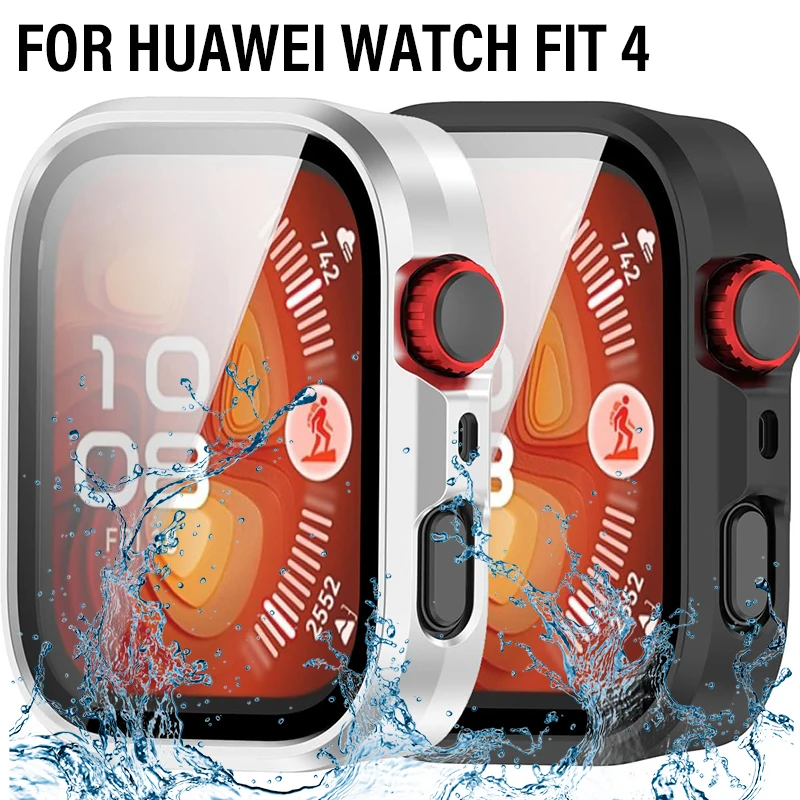 

Жесткий чехол для ПК, стекло для Huawei Watch Fit 4, защитная пленка для экрана умных часов, рамка-бампер, чехол для Huawei Fit4, аксессуары