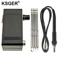 KSGER Mini T12 Soldering Station DIY STM32 V3.1S OLED T12 Iron Tips Welding Kits ABS Plastic Handle Zinc Stand Quick Heating