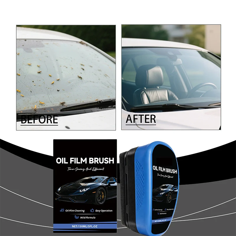

Новая щетка для удаления масляной пленки с автомобильных стекол, средство для удаления царапин на лобовом стекле и боковых зеркалах, простой в использовании инструмент для ухода за автостеклом