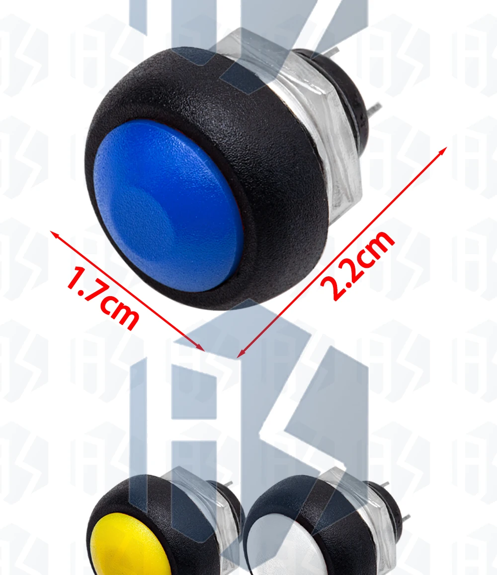 5 Stücke Mini 12mm Wasserdicht Momentary ON/OFF Push Button Runde Schalter PBS-33B PBS-11B Für arduino – Detail 25
