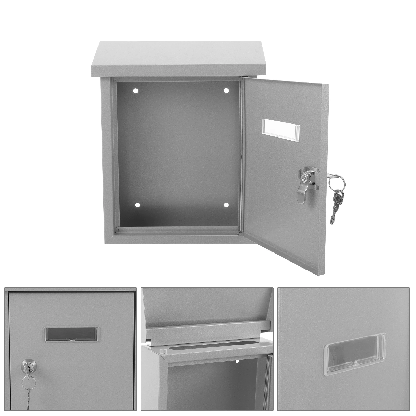 

Stainless Steel Vintage Letter Box Mounted Durable Metal For Home Garden Outdoor Space-Saving Retro Style Europe Design Metal