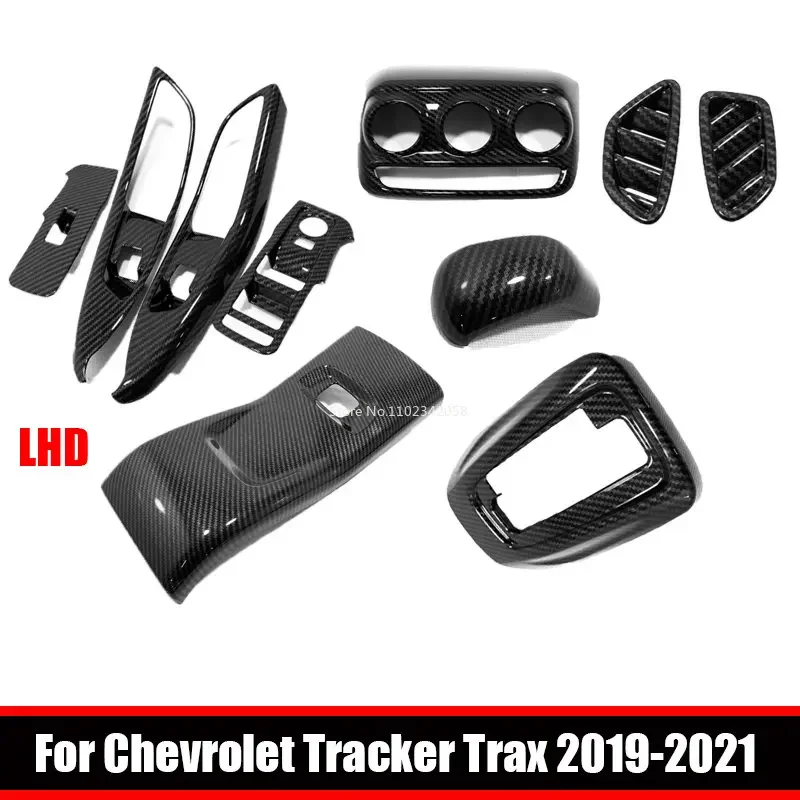 LHD For Chevrolet Tracker Trax 2019-2021 Interior Accessories Door Window switch cover gear shift panle Air Condition Cover trim