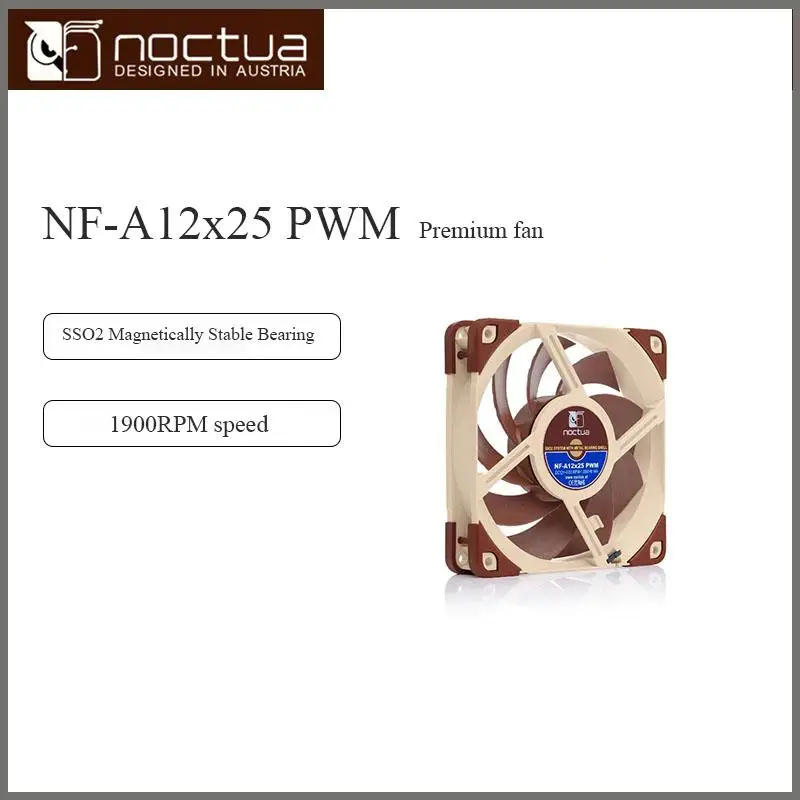 Go! Noctua NF-A12x25 PWM, Premium Quiet Fan with USB Power Adaptor Cable, 4-Pin, 5V Version (120mm, Brown)