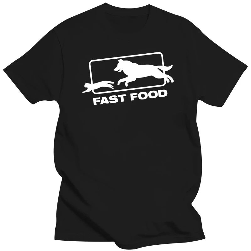 Fast Food | Fastfood | Hund | Katze | Fun | Spruche | Kult | T-Shirt New T Shirt  Funny Tops Tee Shirt The New