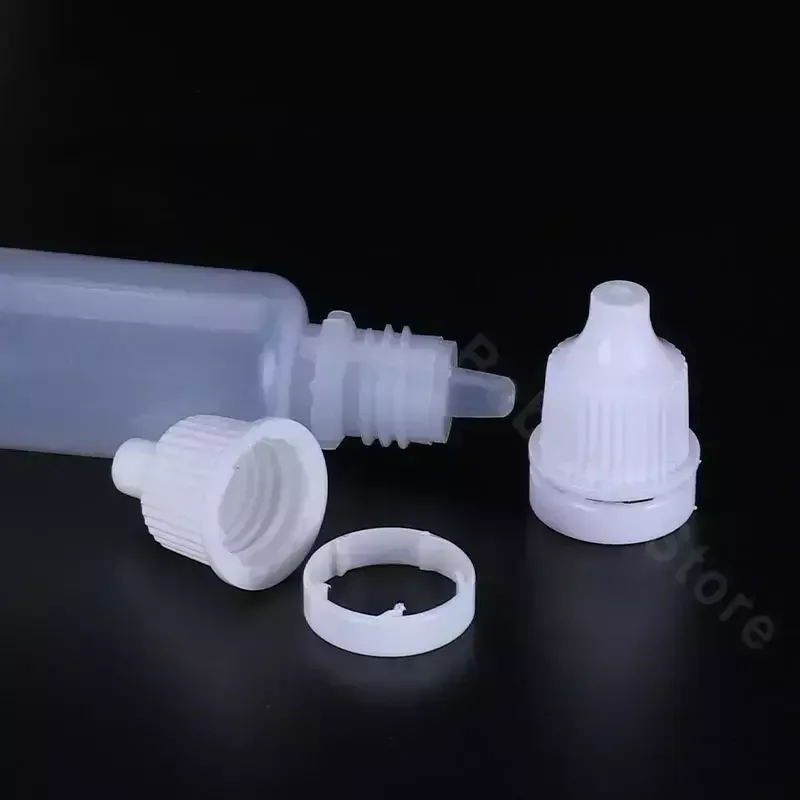 100PCS Eye Drops Plastic Empty Bottles Squeezable Dropper Bottles Portable Eye Drops Small Plastic Refillable  Containers Empty