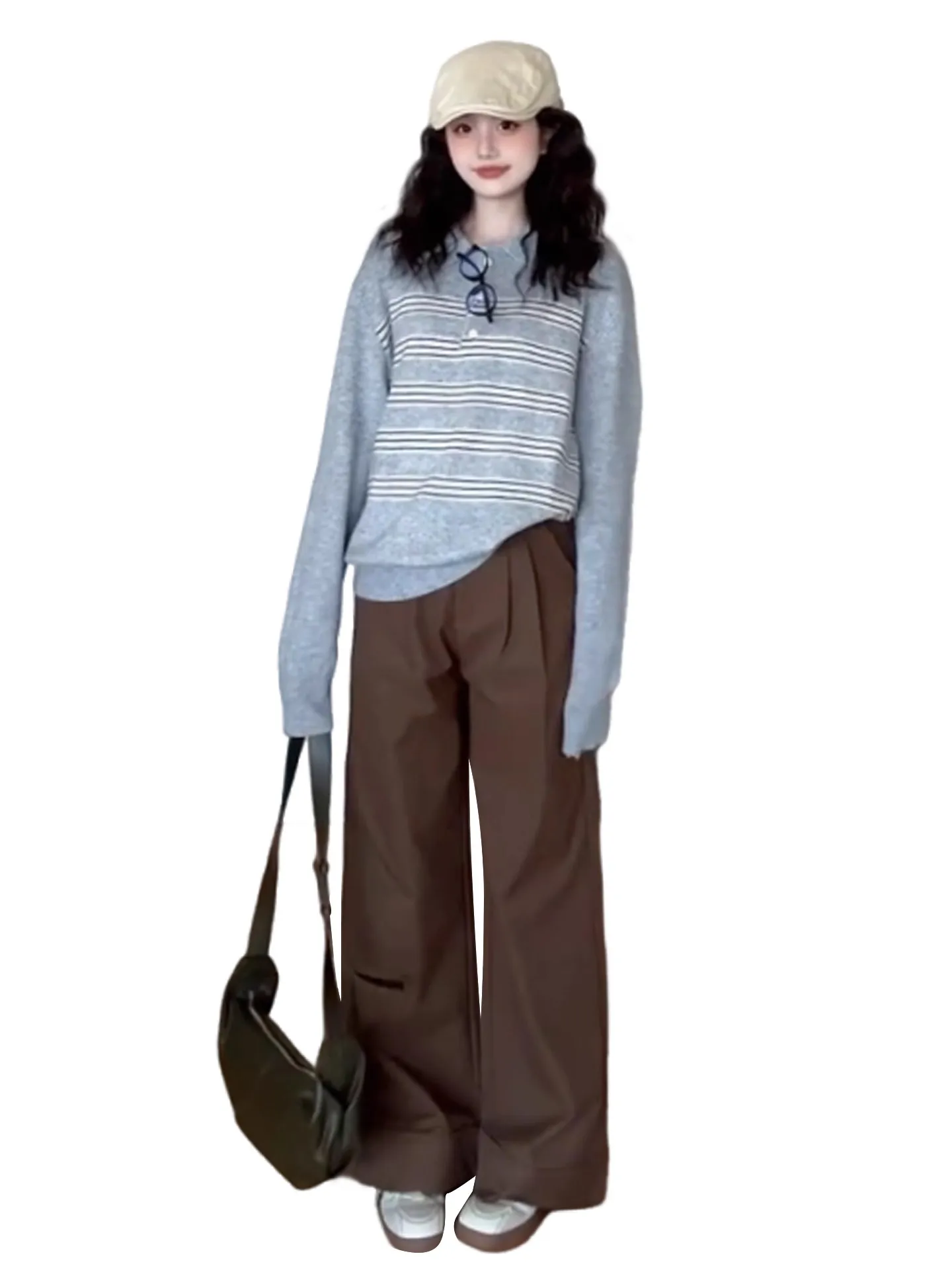 Lose Lange Sve frauen Gestrickte Pullover ay Streifen Sle Herbst Winter Neue Casual Abnehmen Top Koreanische Faul Entspannende Gefühl