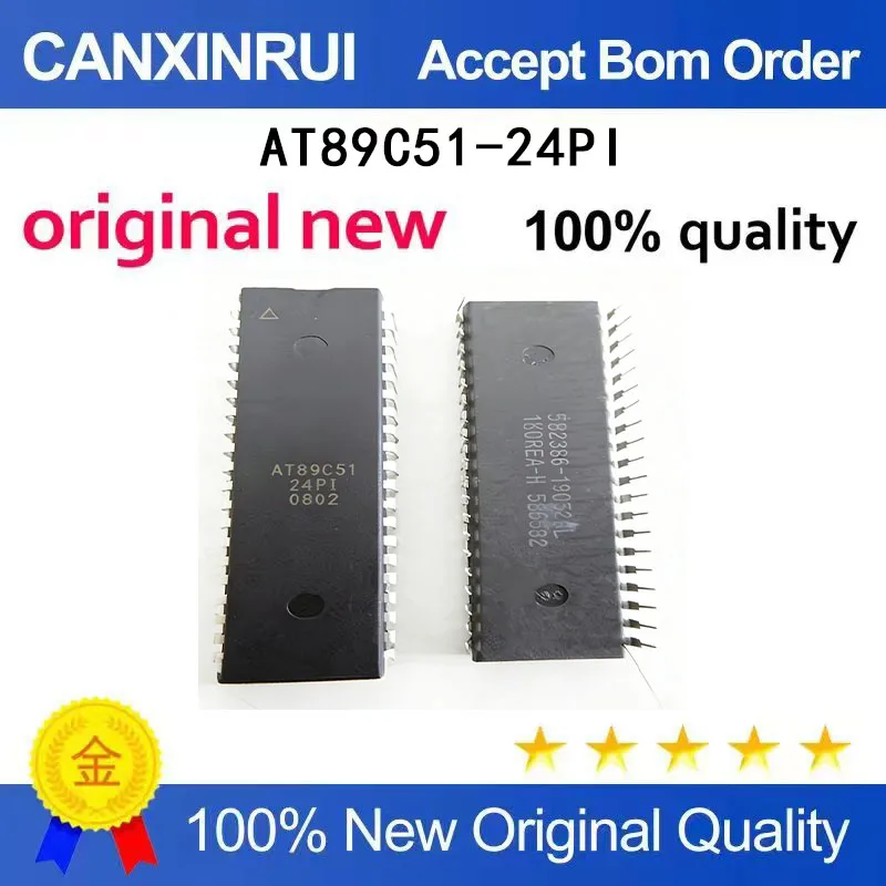 

(5-100 Pieces) Brand new original AT89C51-24PI AT89C51 DIP-40 spot chip IC