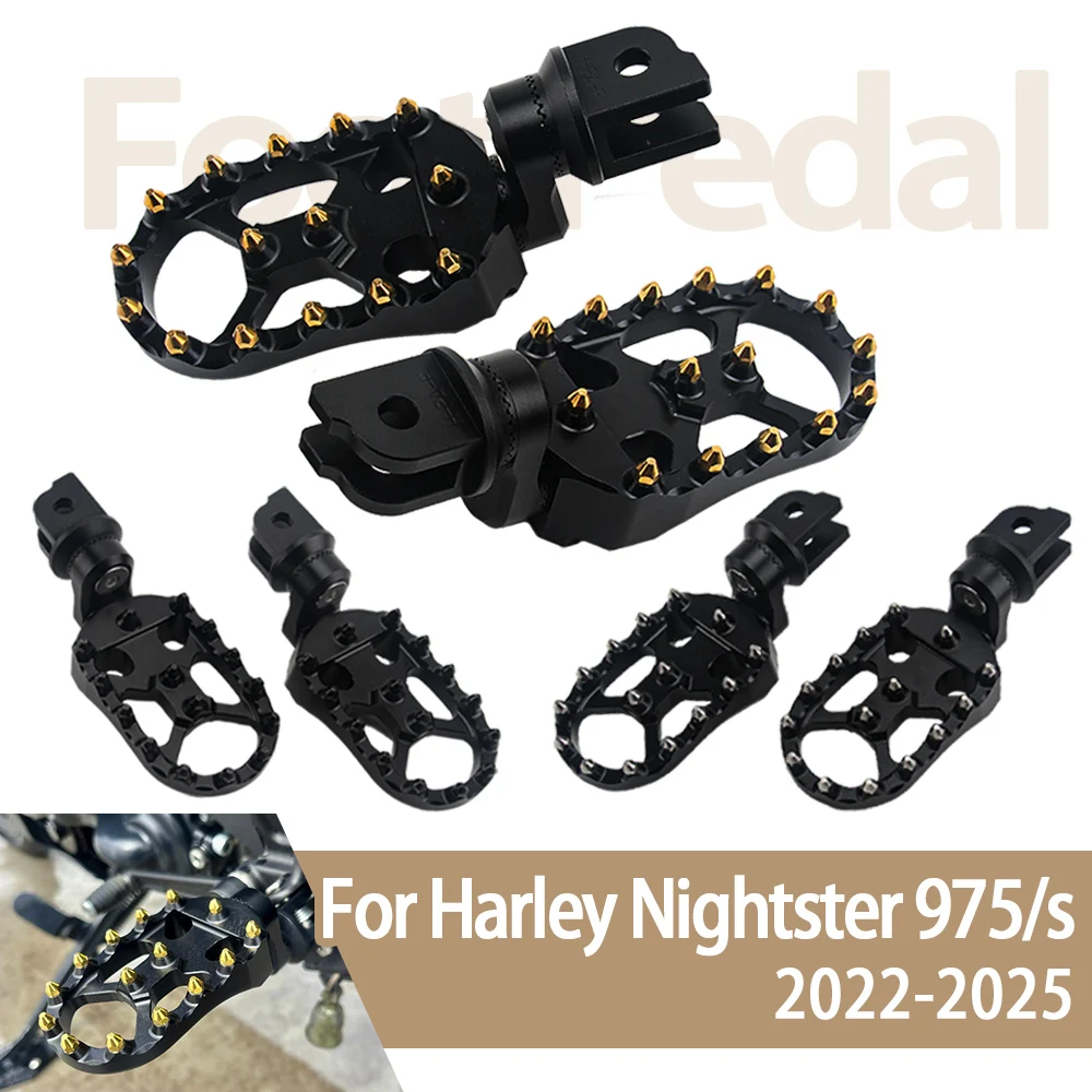 

Для Harley Nightster 975 Nightster 975S 2022-2025 алюминиевые подножки, регулируемые удлиненные опускающие передние подножки мотоцикла