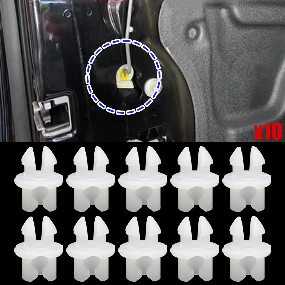 10Pcs 171837199 Door Lock Rod Connector Linkage Clip Latch Catch Rivets For VW Golf 3 4 5 Passat B4 B3 Polo 6N Transporter T4