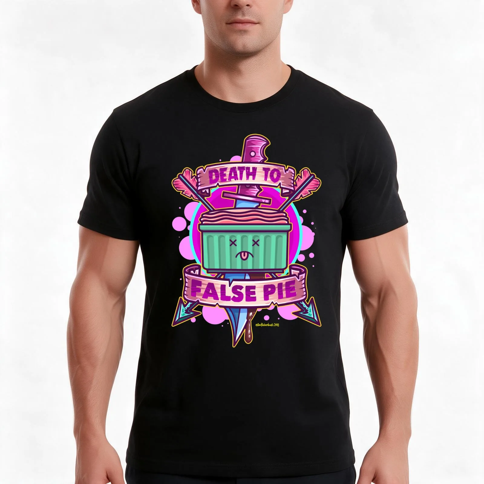 Death To False Pie T-Shirt Summer Casual Cotton Tee Oversized Streetwear Tops Vintage Graphic Print Loose Fit Short Sleeve