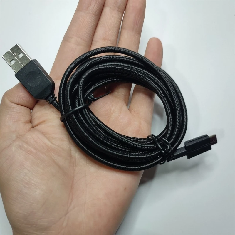 마우스 케이블 USB Nylon 충전 코드 AW610M AW310M 마우스 와이어가 빠르고 안정적인 전원 전달 보장