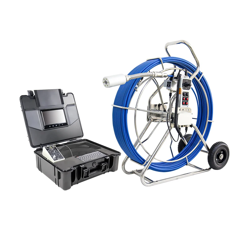 كاميرا مجاري قبة 360 درجة CMOS الاستشعار دفع قضيب فحص آبار المياه العميقة خط أنابيب السباكة DVR استنزاف الأنابيب التفتيش DVR