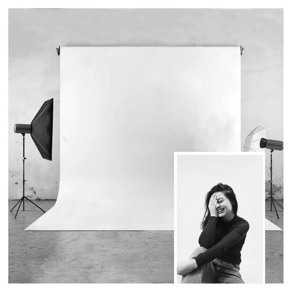 HUAYI-Fondo profesional de pantalla blanca pura para fotografía, accesorios para estudio fotográfico, fondo fotográfico (sin soporte)