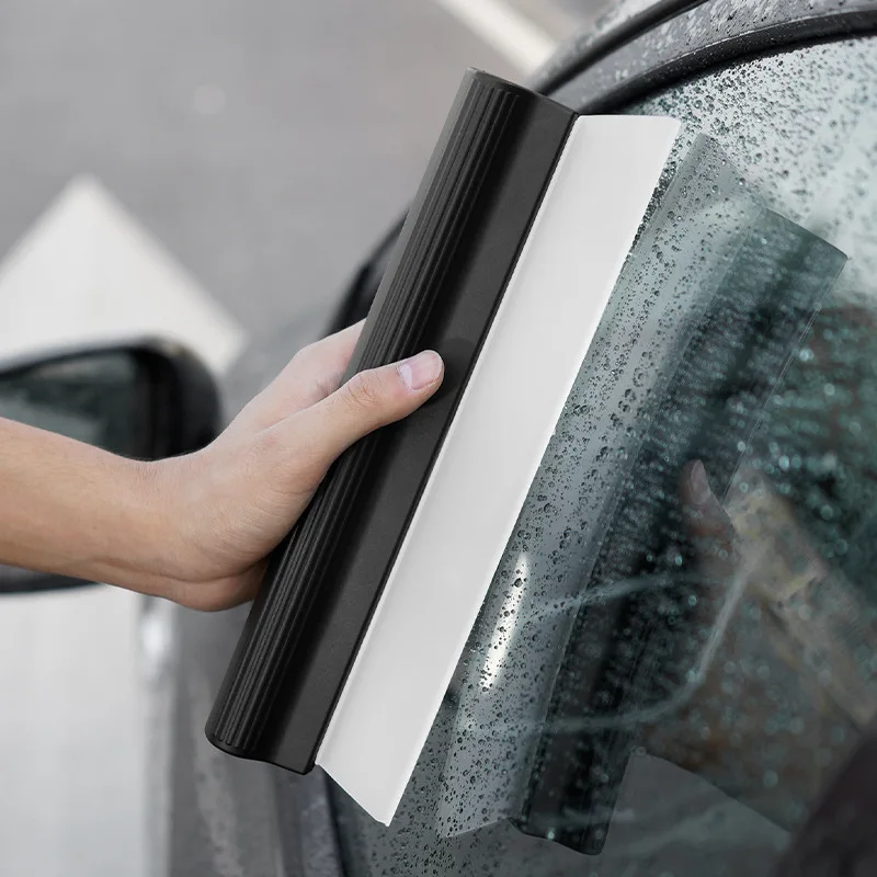 Essuie-glace en Silicone pour lavage de voiture, grattoir à eau, outil de nettoyage de pare-brise souple, épurateur automobile sans colle pour voitures