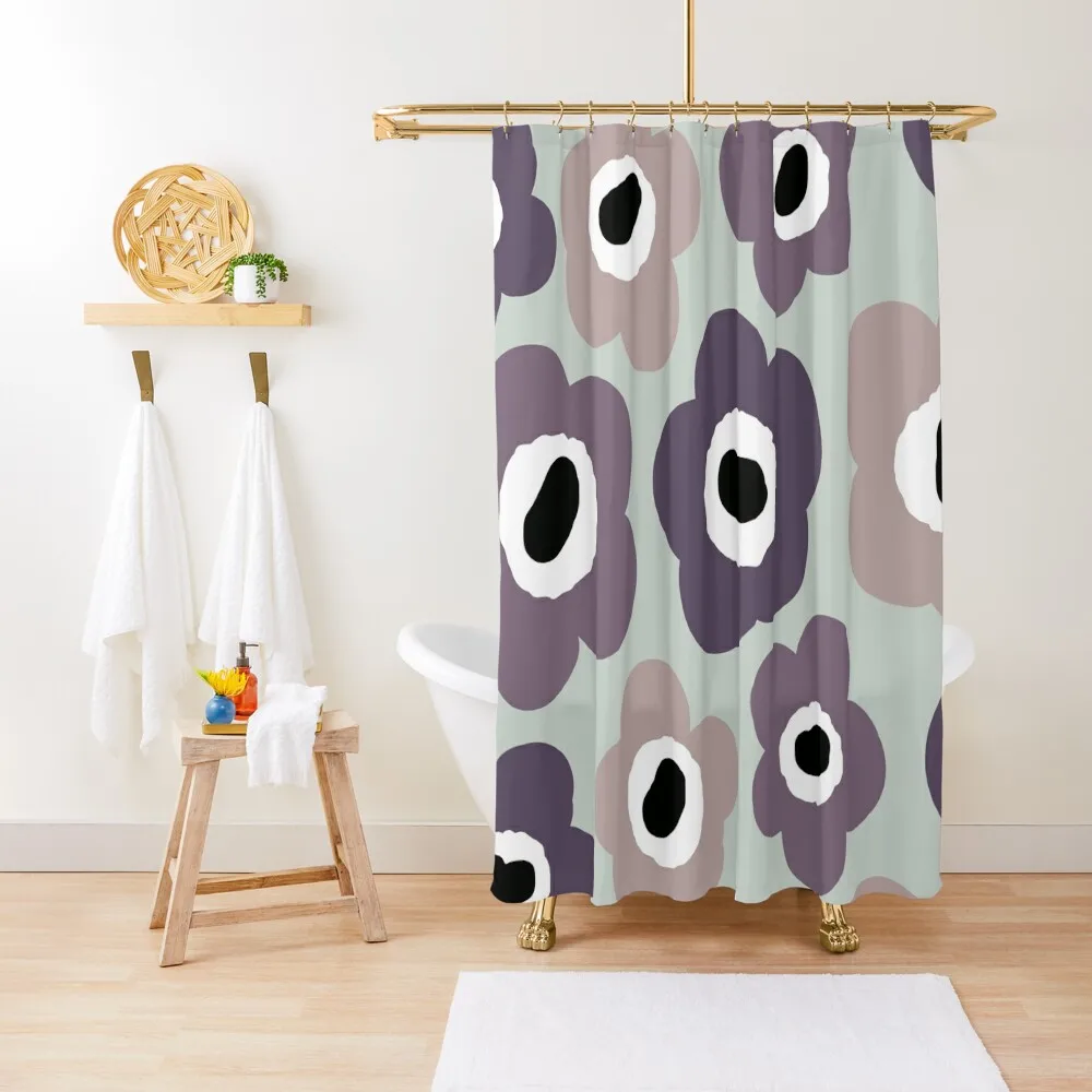 

Iconic Modern Scandinavian Garden in Gradient Purple Shower Curtain Shower For Bathrooms Waterproof Shower And Anti-Mold Curtain