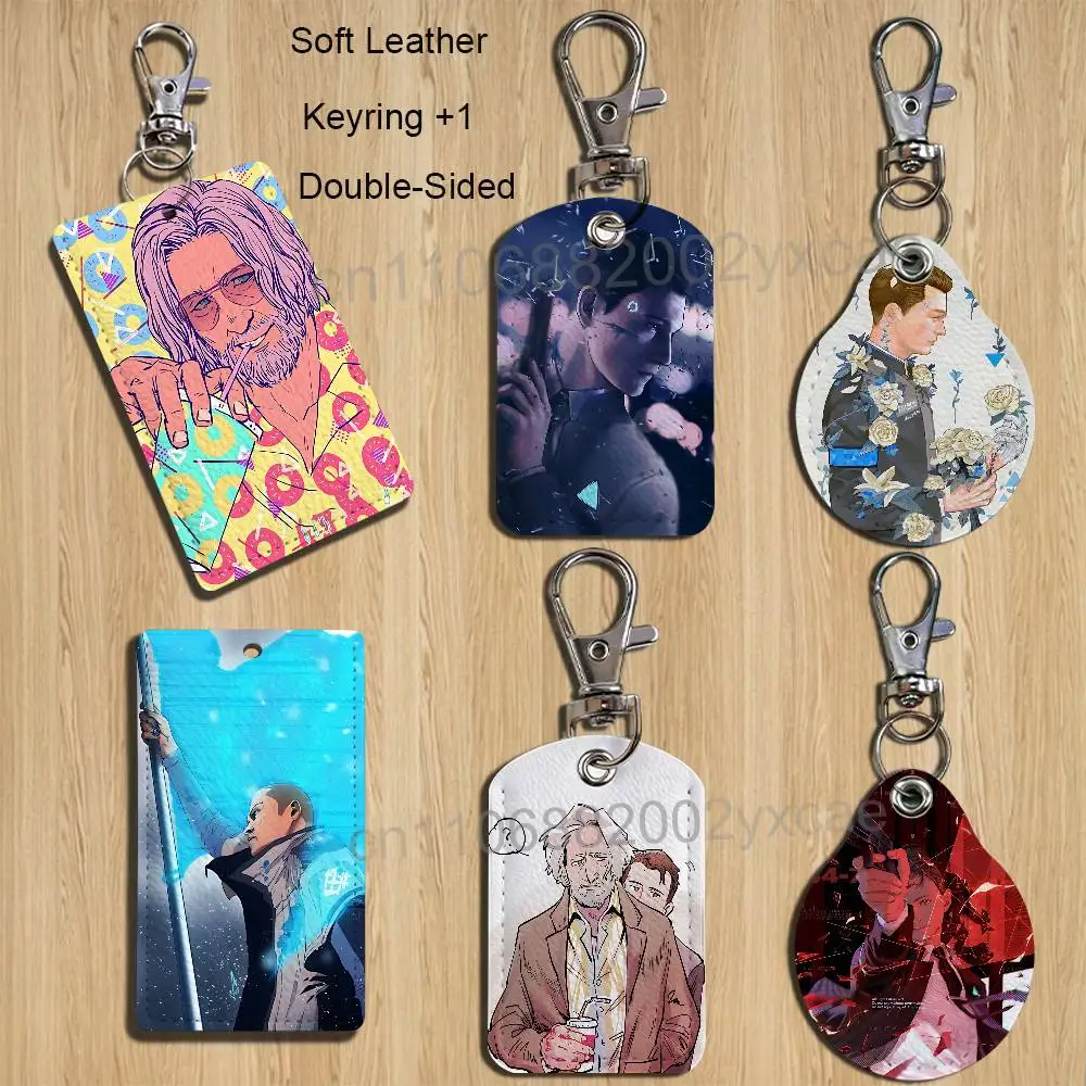 

game RK800 Detroit Connor Card Holder With Keychain Executive Protection For Bank Credit Subway Bus Case