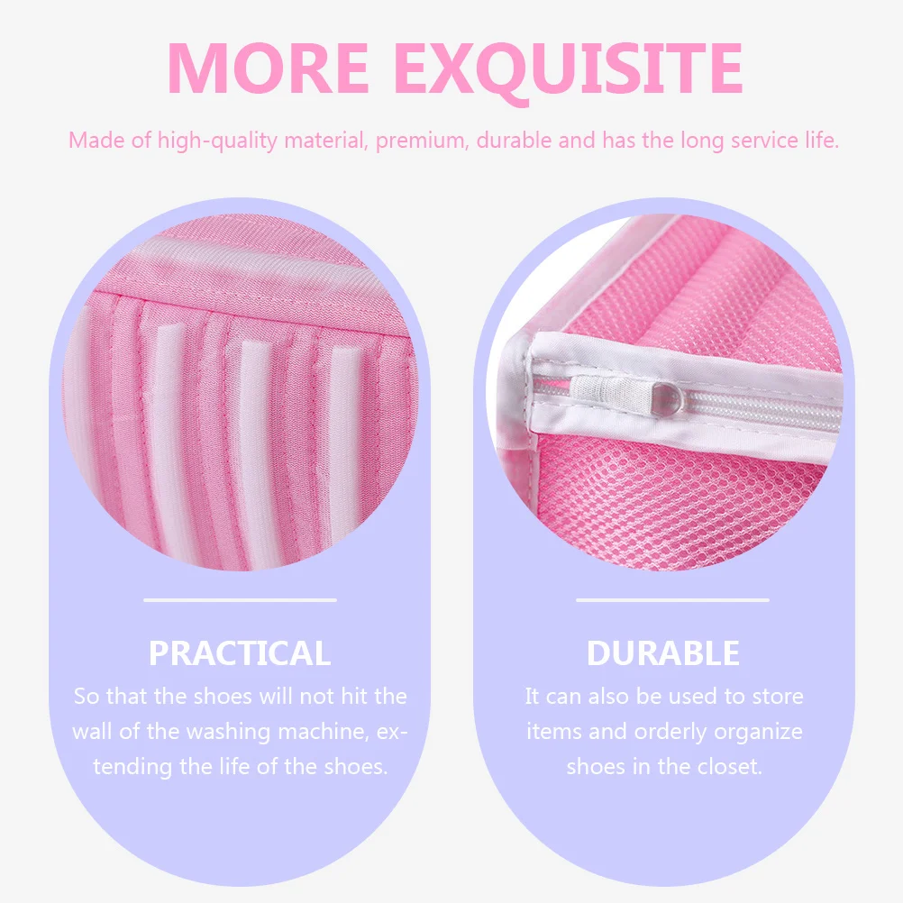 

Shoe Washing For Sneakers Mesh Laundry Bag With Zipper Cuboid Dirt Shoe Bag Washer Dryer Safe Travel Storage Organizer