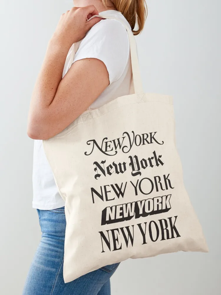 New York New York Tote Bag shopping bag logo reusable shopping canvas Canvas