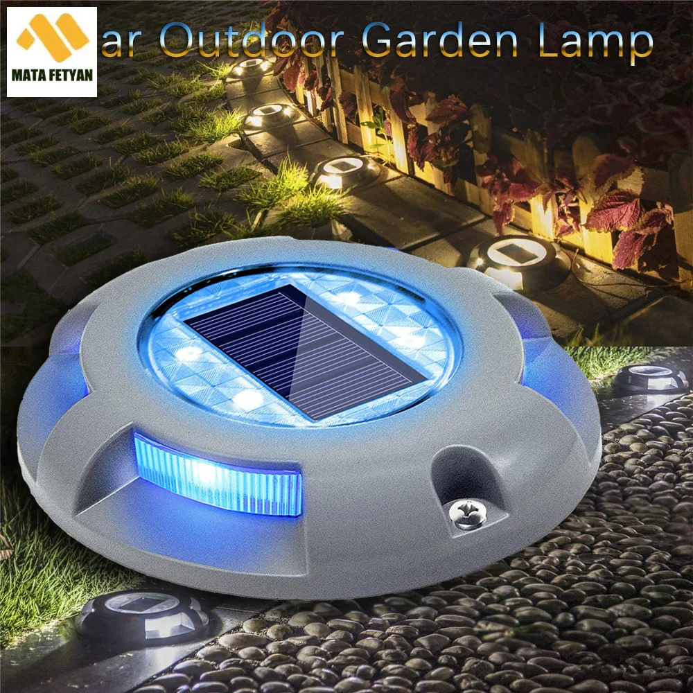 LED Solar Floor Light IP68 Outdoor Waterproof Roadside Aisle Indicator Lamp Garden Stairs Deck Lights