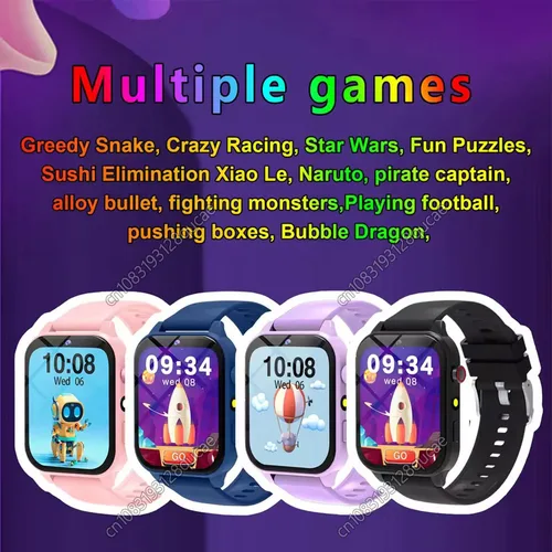 Imagen 2 del producto 2025 nuevo reloj inteligente para niños cámara de pantalla táctil HD 18 juegos monitoreo del sueño despertador calculadora regalo de cumpleaños niño niña