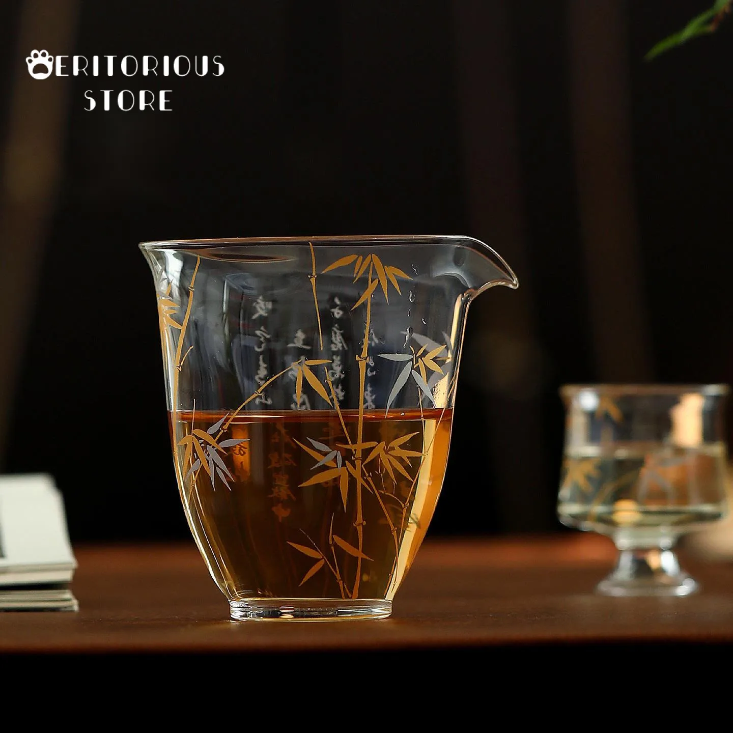 

Золото, серебро, бамбуковый кувшин для чая, стекло, термостойкое стекло, чай Чхай, чаа, море, эстетическое разделение, чайная справедливость, аксессуары для чашек пуэр