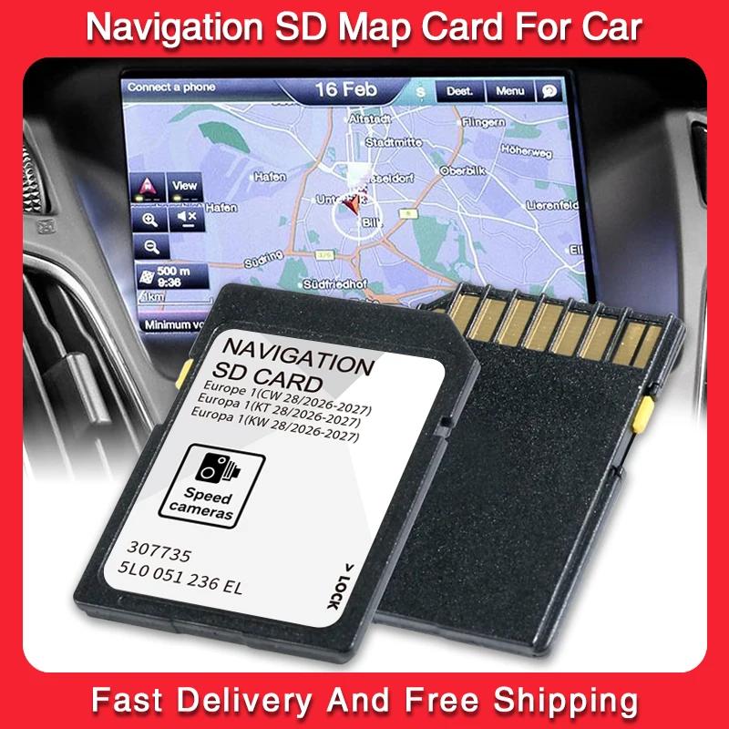 for Skoda GPS Accessories 32GB MIB2 Europe Map Navigation SD Card 5L0051236EL 2026-2027 A1 Discover Media Sat Nav Fast Delivery